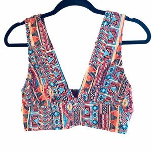 Mossimo Patterned Bikini Top Size Large